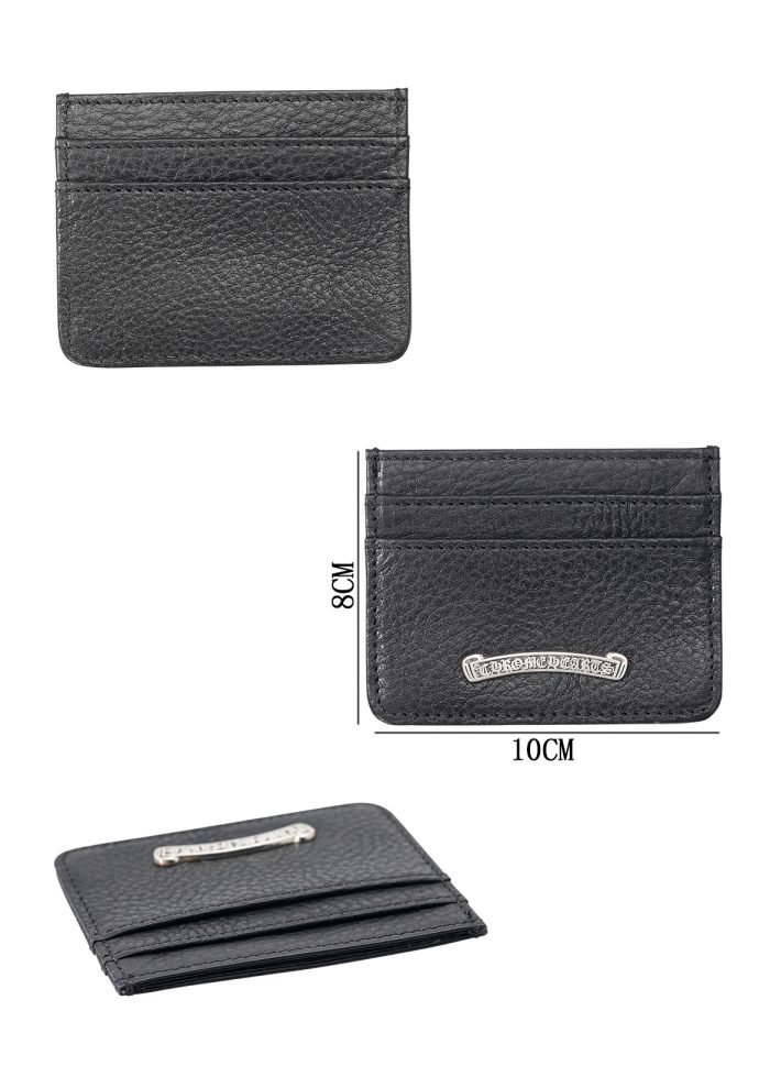 クロムハーツ Chrome Hearts ダブルサイド ブラックレザー＆シルバー カードケース - 画像 (7)