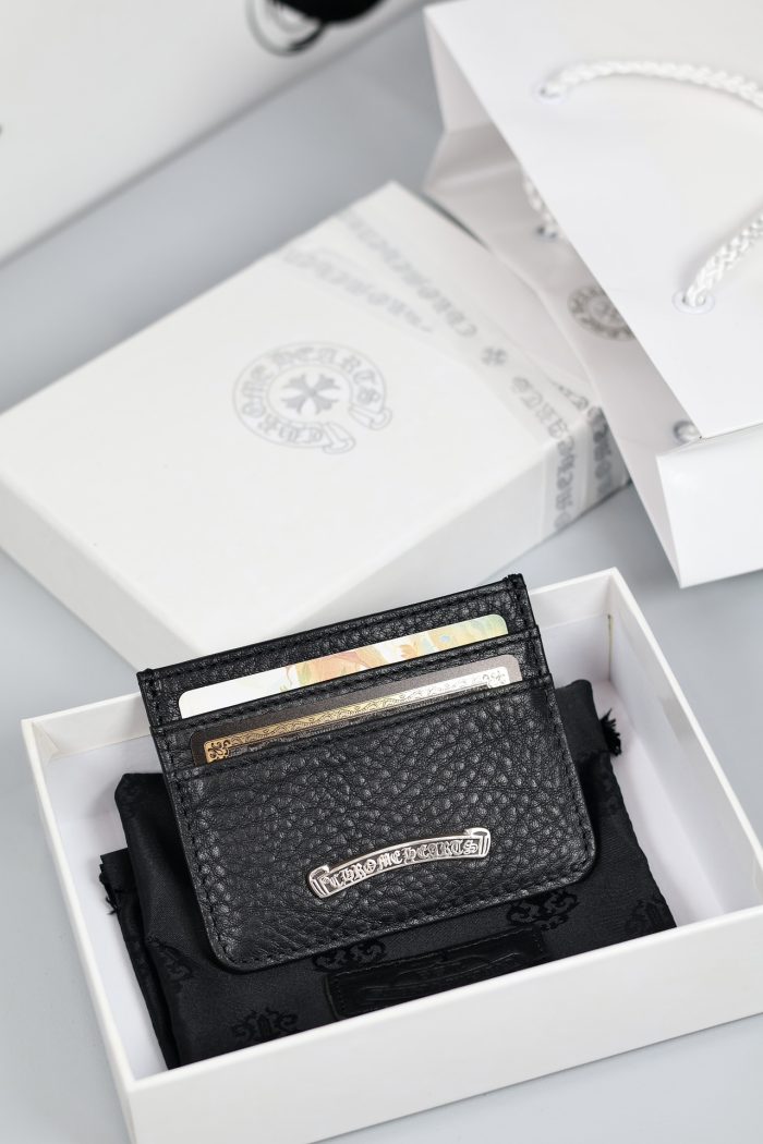 クロムハーツ Chrome Hearts ダブルサイド ブラックレザー＆シルバー カードケース - 画像 (2)