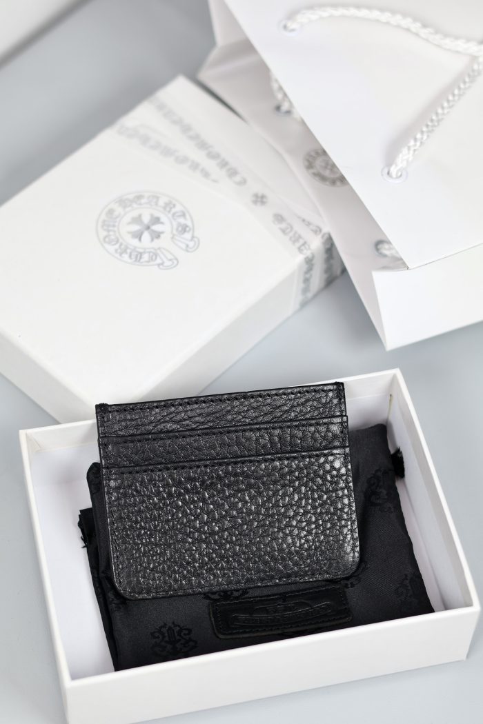 クロムハーツ Chrome Hearts ダブルサイド ブラックレザー＆シルバー カードケース - 画像 (3)