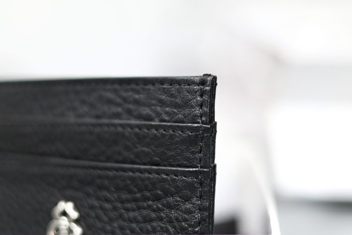 クロムハーツ Chrome Hearts ブラックレザー  ダガー装飾 カードケース - 画像 (3)