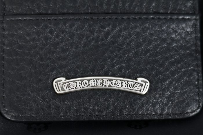 クロムハーツ Chrome Hearts ブラックレザー  ダガー装飾 カードケース - 画像 (4)