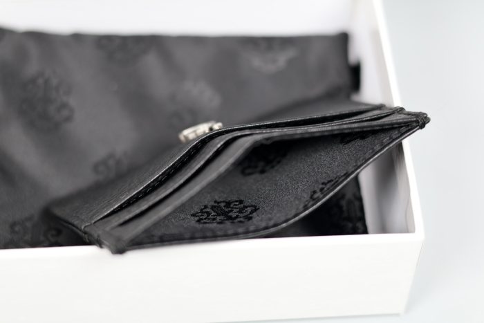 クロムハーツ Chrome Hearts ブラックレザー  ダガー装飾 カードケース - 画像 (6)