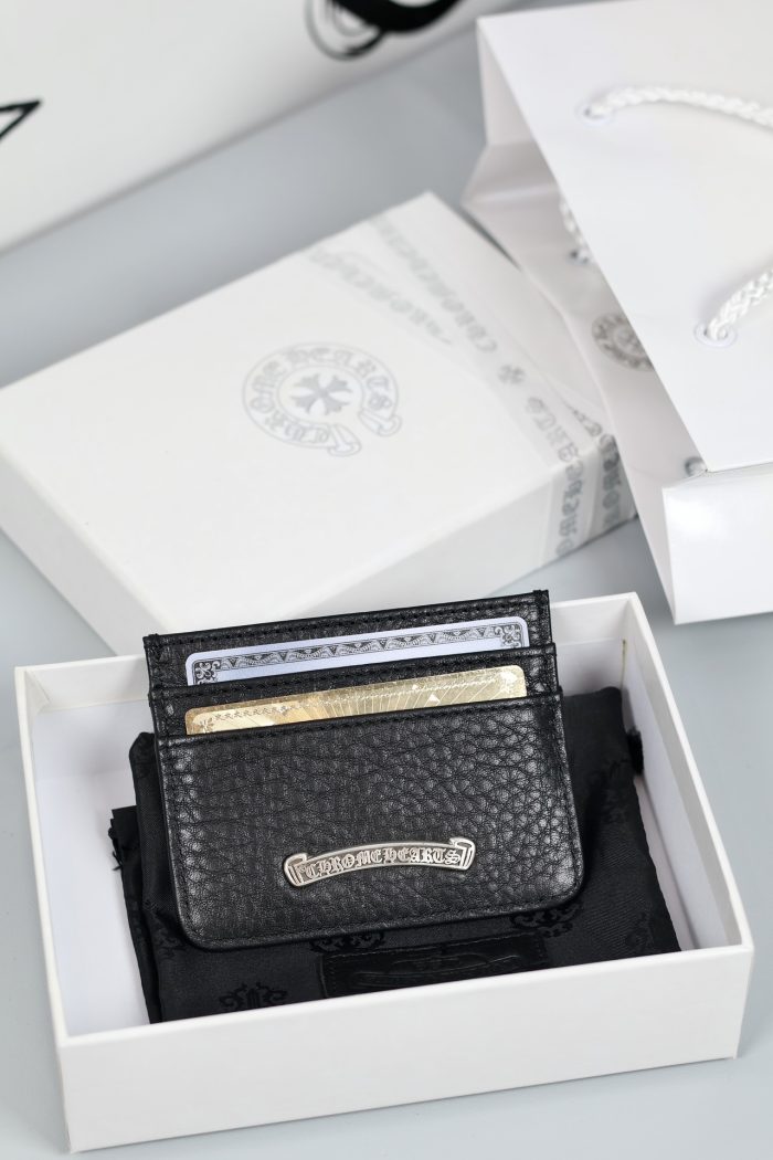 クロムハーツ Chrome Hearts ブラックレザー  ダガー装飾 カードケース - 画像 (8)