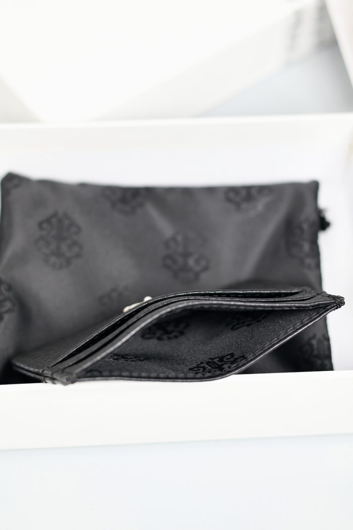 クロムハーツ Chrome Hearts ブラックレザー  CHクロス装飾 カードケース - 画像 (8)