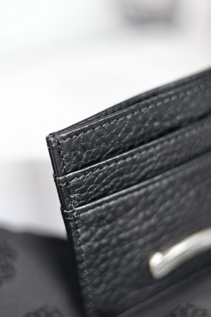 クロムハーツ Chrome Hearts ブラックレザー  CHクロス装飾 カードケース - 画像 (5)