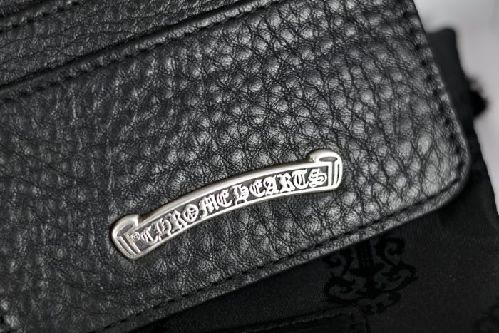 クロムハーツ Chrome Hearts ブラックレザー  CHクロス装飾 カードケース - 画像 (7)