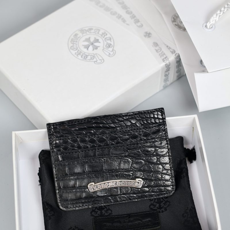 クロムハーツ Chrome Hearts クロコダイルレザー製 ブラックカードケース