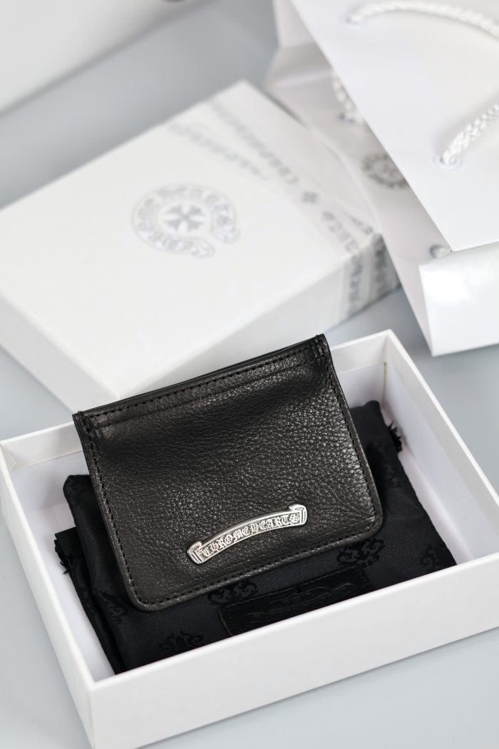 クロムハーツ CHROME HEARTS ダガーデザイン チェンジパース コインケース ブラックレザー