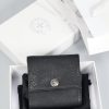 クロムハーツ CHROME HEARTS ウォレット ブラックヘビーレザー クロス＆ホースシューボタン付き