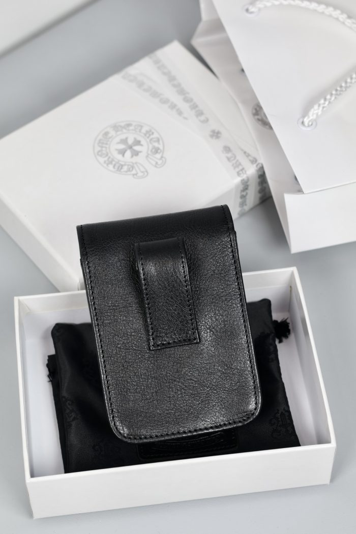 クロムハーツ CHROME HEARTS ダガー ベルトポーチ シガレットケース ブラックレザー - 画像 (2)