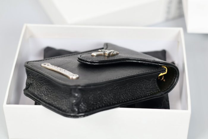 クロムハーツ CHROME HEARTS ダガー ベルトポーチ シガレットケース ブラックレザー - 画像 (5)