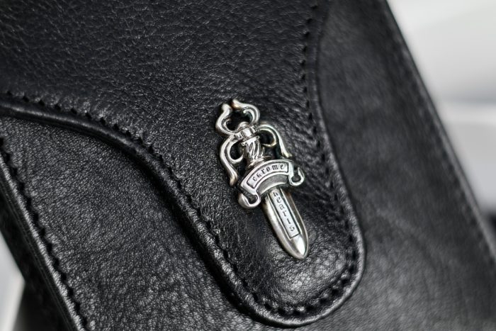 クロムハーツ CHROME HEARTS ダガー ベルトポーチ シガレットケース ブラックレザー - 画像 (3)