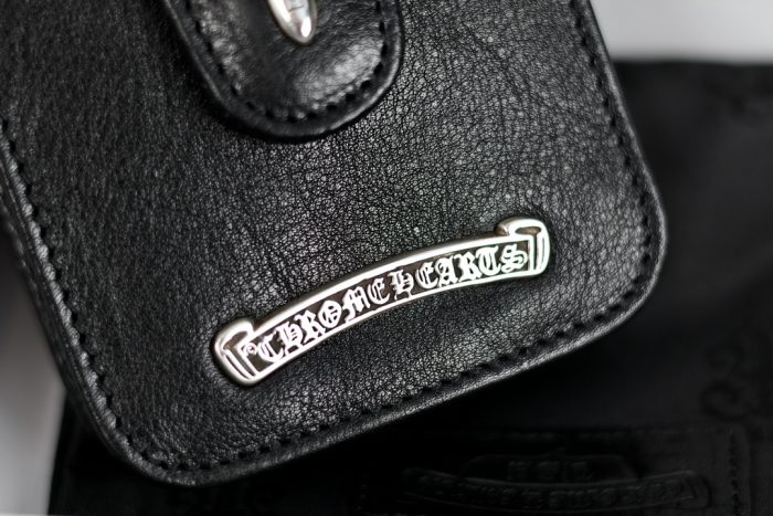 クロムハーツ CHROME HEARTS ダガー ベルトポーチ シガレットケース ブラックレザー - 画像 (4)