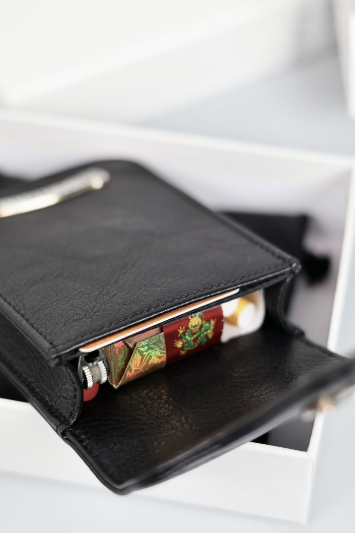 クロムハーツ CHROME HEARTS ダガー ベルトポーチ シガレットケース ブラックレザー - 画像 (8)