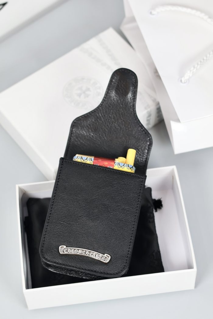 クロムハーツ CHROME HEARTS ダガー ベルトポーチ シガレットケース ブラックレザー - 画像 (7)