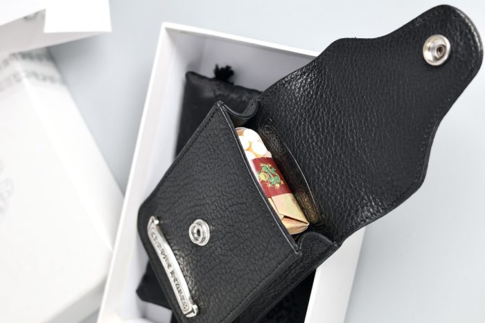 クロムハーツ CHROME HEARTS CHクロスデザイン ベルトポーチ シガレットケース ブラックレザー - 画像 (6)