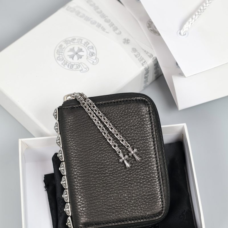 クロムハーツ Chrome Hearts 3サイドジップ ヘビーレザーウォレット ブラック
