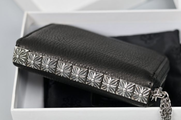 クロムハーツ Chrome Hearts 3サイドジップ ヘビーレザーウォレット ブラック - 画像 (3)