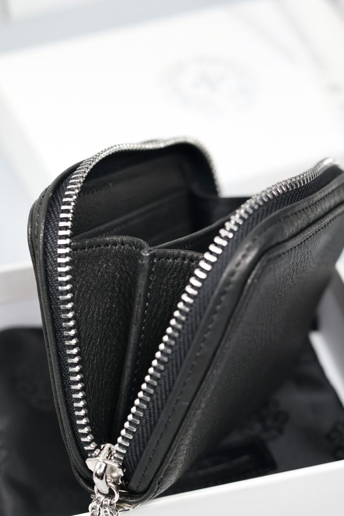 クロムハーツ Chrome Hearts 3サイドジップ ヘビーレザーウォレット ブラック - 画像 (4)