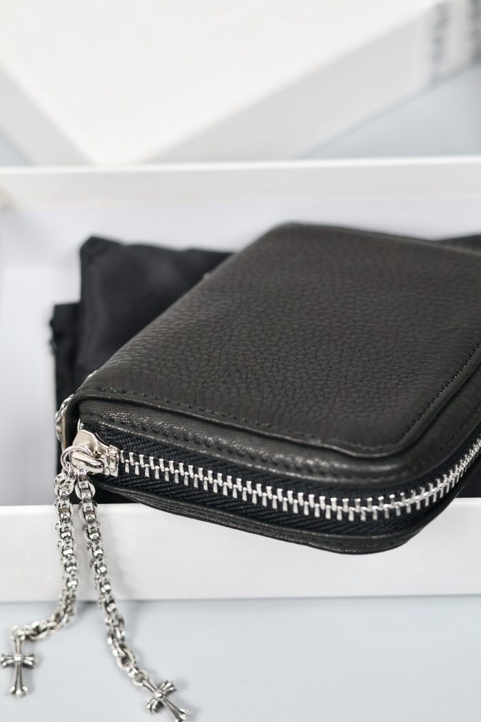 クロムハーツ Chrome Hearts 3サイドジップ ヘビーレザーウォレット ブラック - 画像 (9)