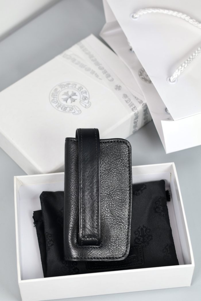 クロムハーツ CHROME HEARTS デストロイレザーキーケース ブラック キーホルダー - 画像 (5)
