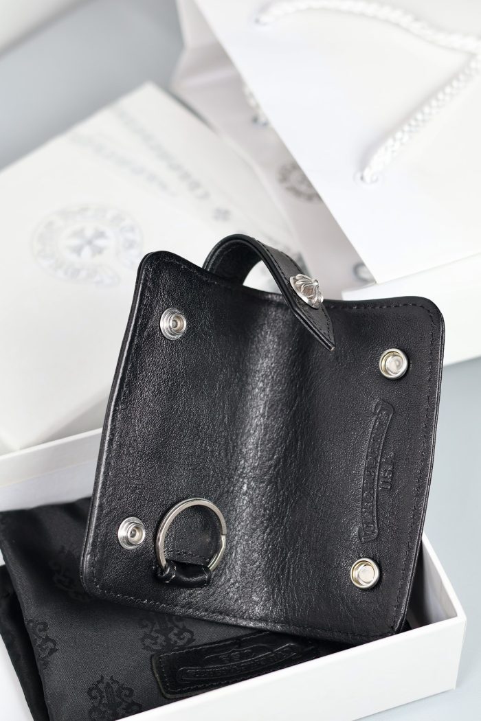 クロムハーツ CHROME HEARTS デストロイレザーキーケース ブラック キーホルダー - 画像 (2)