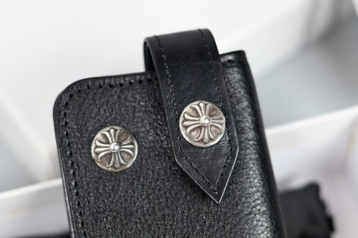 クロムハーツ CHROME HEARTS デストロイレザーキーケース ブラック キーホルダー - 画像 (4)