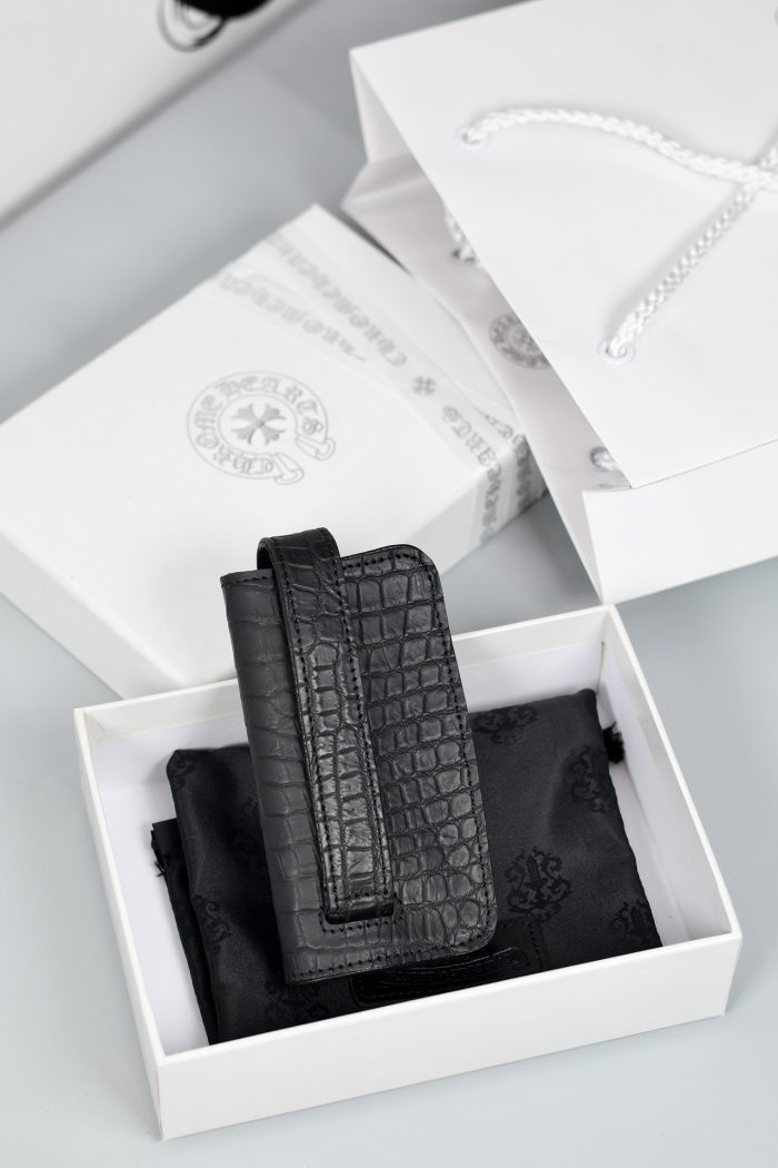 クロムハーツ CHROME HEARTS デストロイレザーキーケース ブラック キーホルダー - 画像 (2)