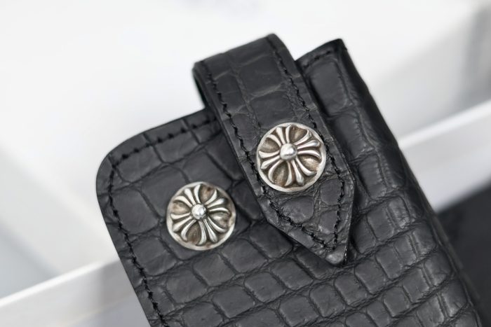 クロムハーツ CHROME HEARTS デストロイレザーキーケース ブラック キーホルダー - 画像 (3)