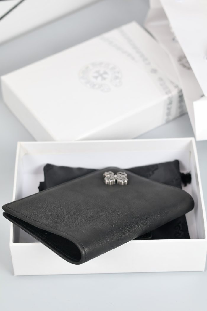 クロムハーツ CHROME HEARTS フィリグリー シルバー925 パスポートケース ブラックレザー - 画像 (7)