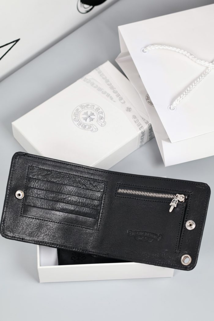 クロムハーツ Chrome Hearts 1スナップアリゲーターレザーウォレット クロスボールボタン付き - 画像 (4)