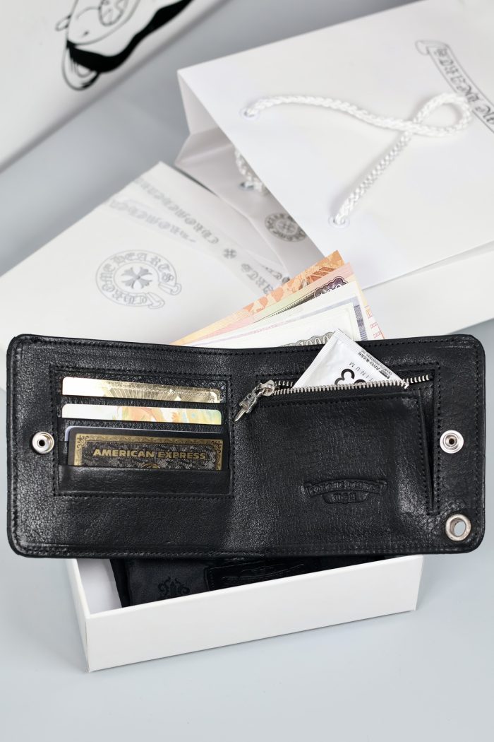 クロムハーツ Chrome Hearts 1スナップアリゲーターレザーウォレット クロスボールボタン付き - 画像 (6)