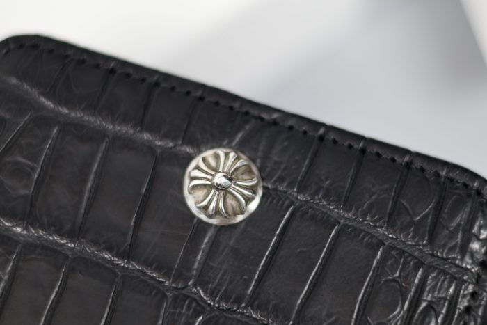 クロムハーツ Chrome Hearts 1スナップアリゲーターレザーウォレット クロスボールボタン付き - 画像 (9)
