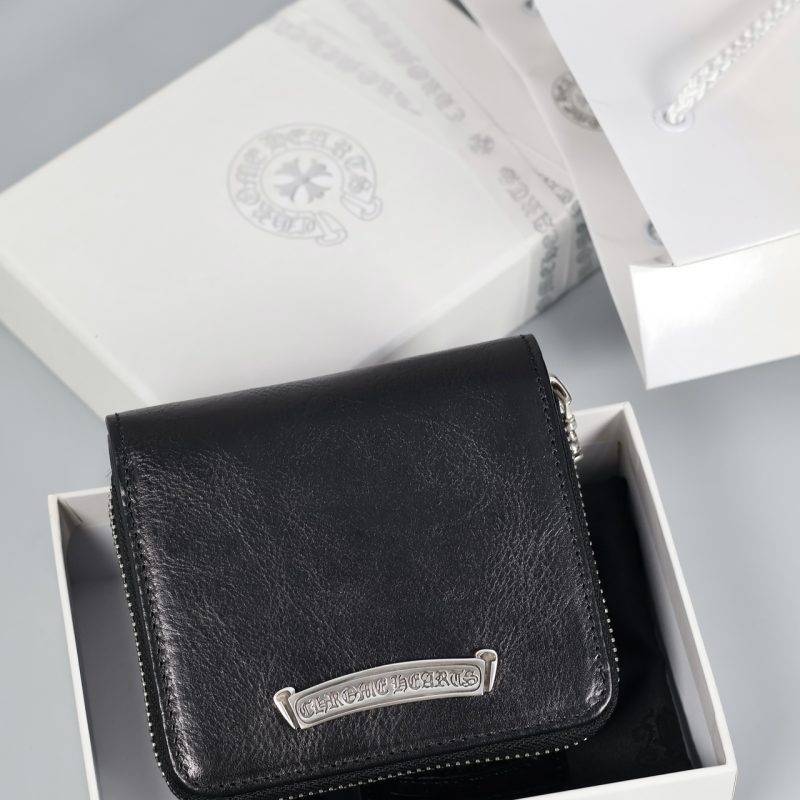クロムハーツ CHROME HEARTS スクエアジップ ビルウォレット コンパクト二つ折り財布