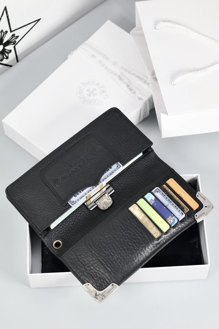 クロムハーツ CHROME HEARTS シングルフォールド ロングウォレット チップスコーナー 長財布 - 画像 (4)