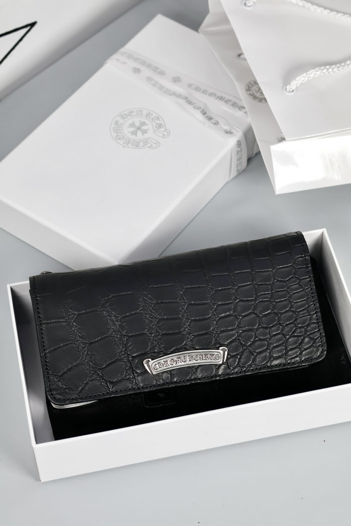 クロムハーツ Chrome Hearts LNG SNGL FLD TIPS ALG シングルフォールド アリゲーターレザーウォレット 高級感あふれるデザイン - 画像 (9)
