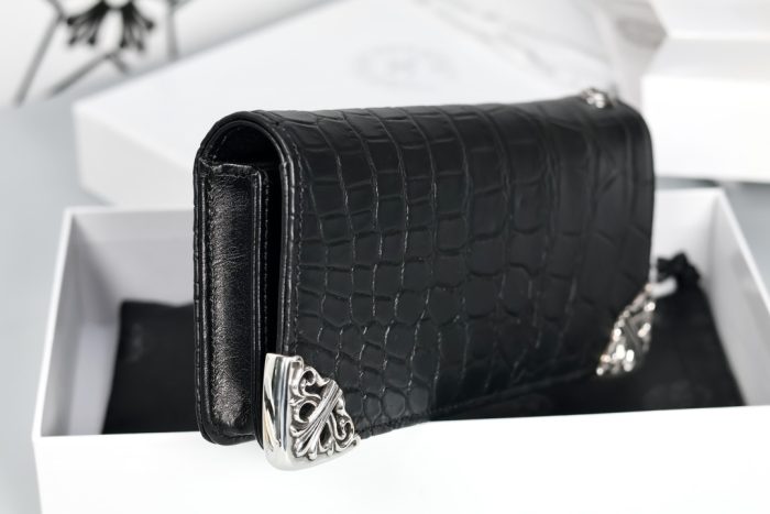 クロムハーツ Chrome Hearts LNG SNGL FLD TIPS ALG シングルフォールド アリゲーターレザーウォレット 高級感あふれるデザイン - 画像 (3)