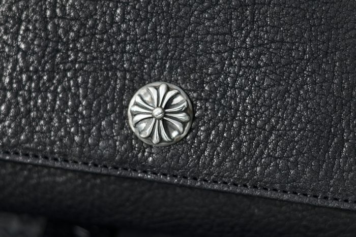 クロムハーツ Chrome Hearts JUDY ジュディ クロスボタン付きレザーウォレット ブラック×シルバー - 画像 (7)