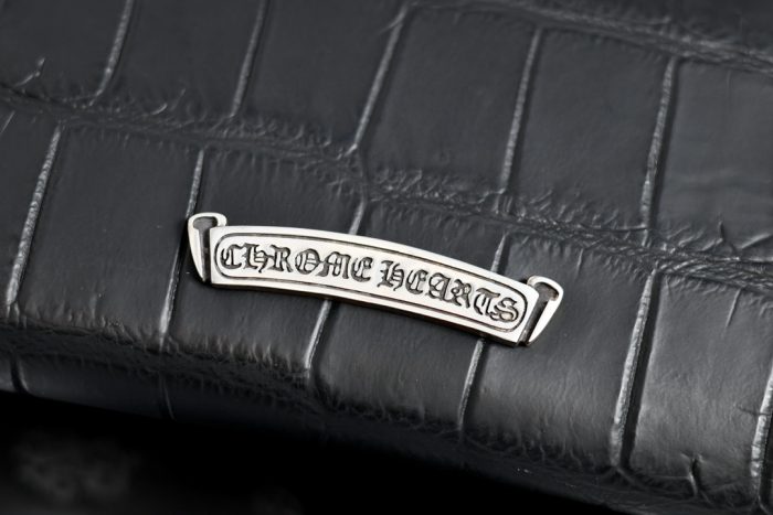 クロムハーツ Chrome Hearts JUDY ジュディ クロスボタン アリゲーターレザーウォレット財布 ブラック シルバー - 画像 (8)