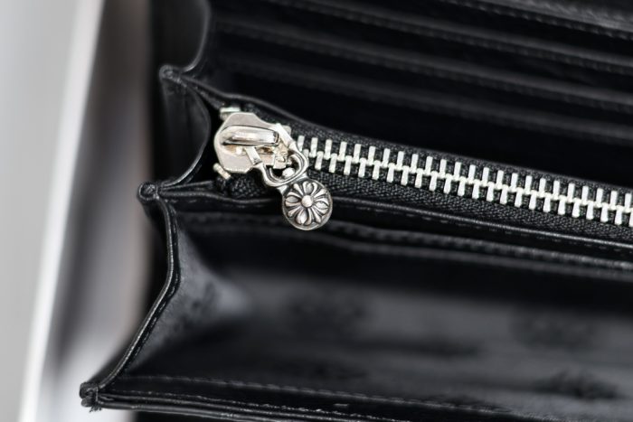 クロムハーツ Chrome Hearts JUDY ジュディ クロスボタン アリゲーターレザーウォレット財布 ブラック シルバー - 画像 (9)