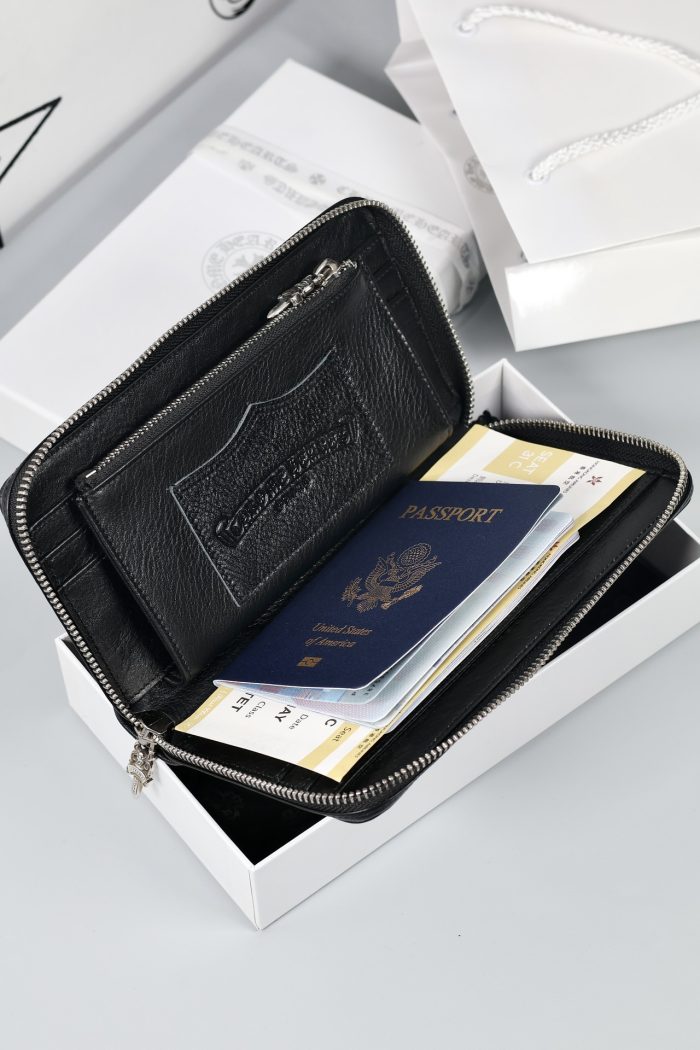 クロムハーツ Chrome Hearts REC F ZIP ダブルフレアニー ラウンドファスナー長財布 ブラックレザー シルバー925 - 画像 (7)