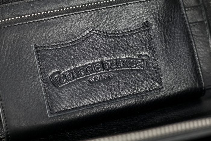 クロムハーツ Chrome Hearts REC F ZIP ダブルフレアニー ラウンドファスナー長財布 ブラックレザー シルバー925 - 画像 (5)