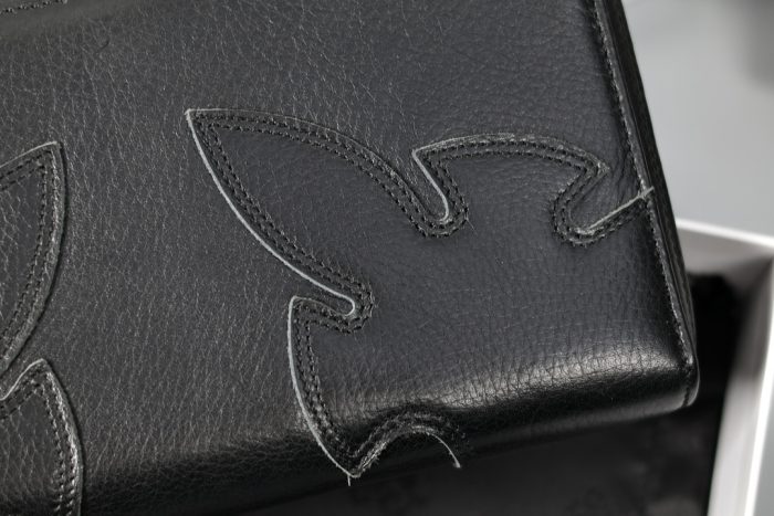 クロムハーツ Chrome Hearts REC F ZIP ダブルフレアニー ラウンドファスナー長財布 ブラックレザー シルバー925 - 画像 (8)