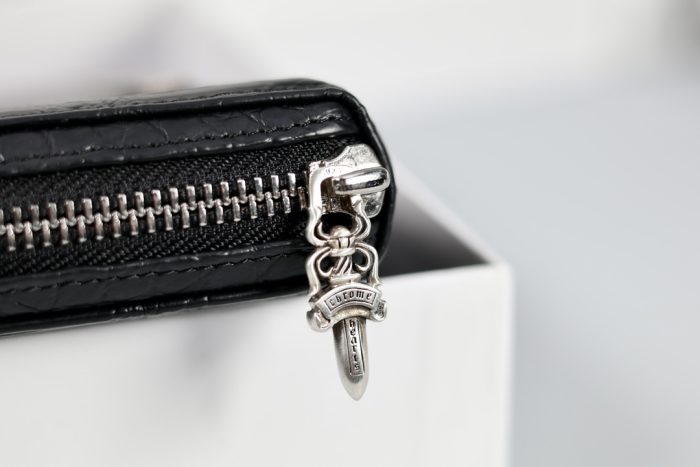 クロムハーツ CHROME HEARTS アリゲーター ラウンドファスナー レックウォレット フィリグリープラス＆クロスパッチ - 画像 (8)
