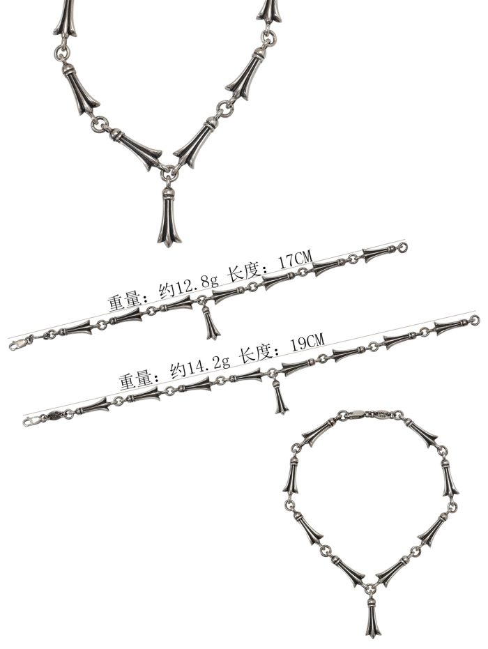 クロムハーツ CHROME HEARTS クロステイルリンクブレスレット CRSSTL LNK シルバー - 画像 (10)