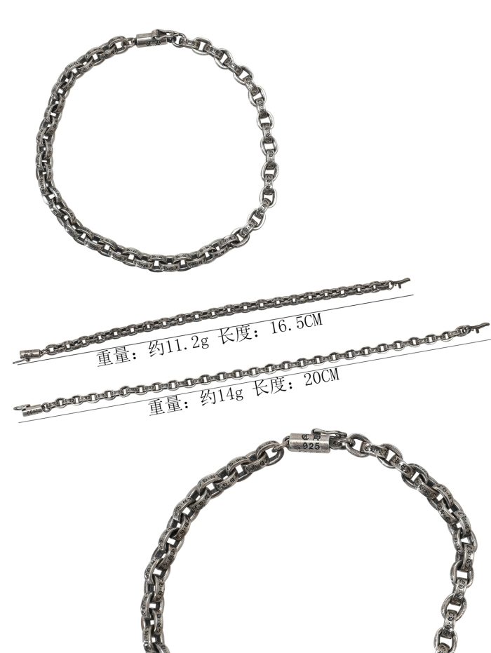 クロムハーツ CHROME HEARTS ペーパーチェーン シルバーブレスレット 925 - 画像 (10)