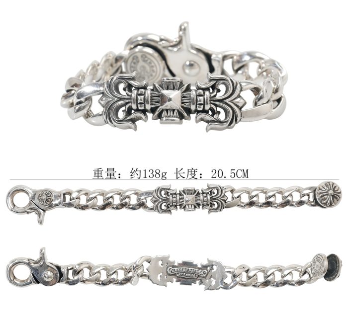 クロムハーツ Chrome Hearts FILIGREE I LINK フィリグリー シルバー925 クリップブレスレット - 画像 (10)