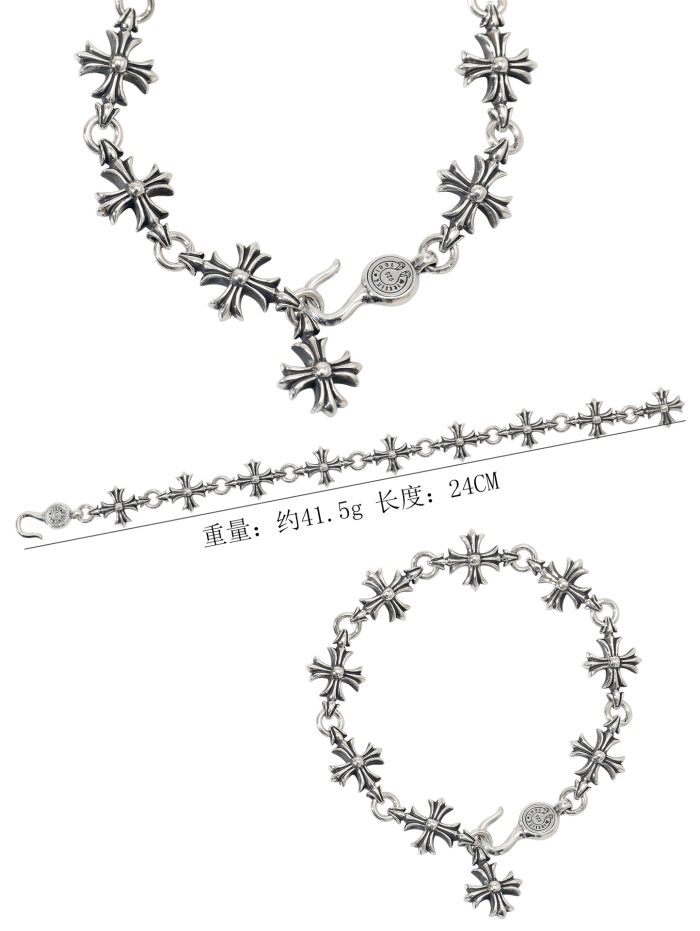 クロムハーツ CHROME HEARTS 9リンクカットアウトCHプラスブレスレット - 画像 (11)