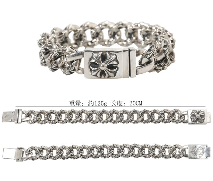 クロムハーツ CHROME HEARTS ラージBOX ID エクストラファンシーリンク ブレスレット シルバー925 - 画像 (10)