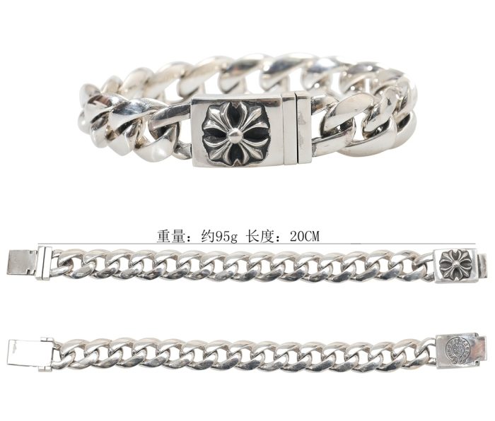 クロムハーツ CHROME HEARTS テーパードクラシックIDブレスレット CHプラス シルバー925 ユニーク - 画像 (11)